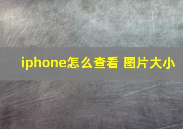 iphone怎么查看 图片大小